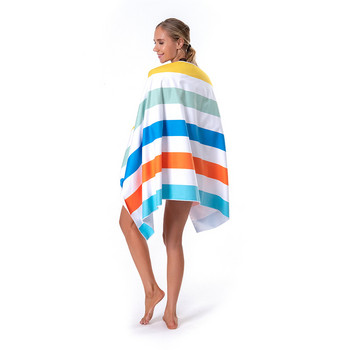 Спортна микрофибърна кърпа Бързосъхнеща джобна преносима свръхлека абсорбираща кърпа за плуване Фитнес зала Фитнес Йога Плажни кърпи