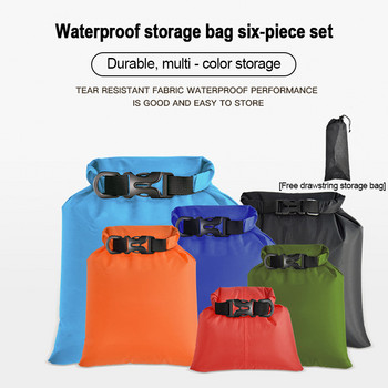 Σετ 3/6 τμχ Αδιάβροχη τσάντα εξωτερικού χώρου Dry Sack Αδιάβροχη Dry Backpack Θήκη αποθήκευσης για Drifting Boating Floating Kayaking Beach