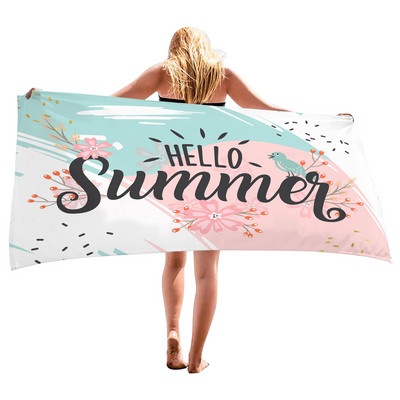 Nyári párna úszás strandtörölköző sport fitnesz fürdőlepedő nyomtatott gyorsan száradó strandtörölköző mikroszálas fürdő #t2g