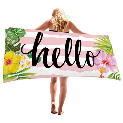 Nyári párna úszás strandtörölköző sport fitnesz fürdőlepedő nyomtatott gyorsan száradó strandtörölköző mikroszálas fürdő #t2g