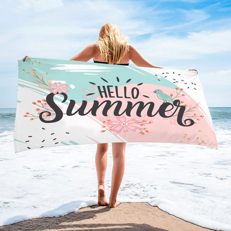 Nyári párna úszás strandtörölköző sport fitnesz fürdőlepedő nyomtatott gyorsan száradó strandtörölköző mikroszálas fürdő #t2g
