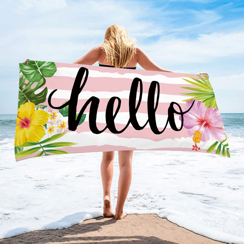 Nyári párna úszás strandtörölköző sport fitnesz fürdőlepedő nyomtatott gyorsan száradó strandtörölköző mikroszálas fürdő #t2g