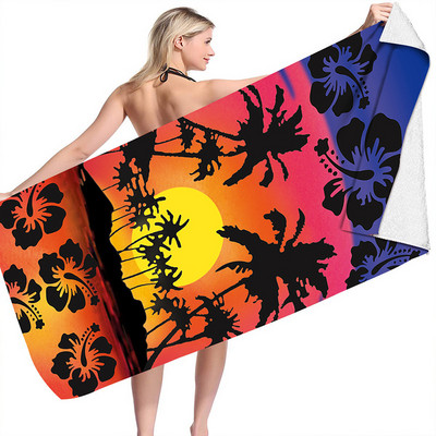 Ristkülikukujuline rannarätik liivavaba ja kiiresti kuivav mikrokiust rätik täiskasvanutele lastele õues toalla playa 150x75cm