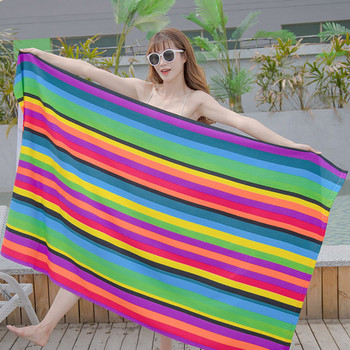 Микрофибърна плажна кърпа Супер абсорбираща кърпа за плувен басейн Мека извънгабаритна кърпа за пътуване за баня на открито 180*100 см XR-Hot