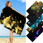 75cmx145cm Prosop de plajă Sporturi acvatice în aer liber Prosop de baie de înot Prosop de plajă din microfibră cu uscare rapidă Prosop imprimat #t2p