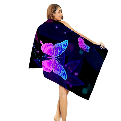 75cmx145cm Prosop de plajă Sporturi acvatice în aer liber Prosop de baie de înot Prosop de plajă din microfibră cu uscare rapidă Prosop imprimat #t2p