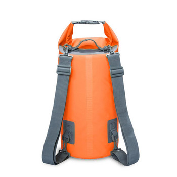 1 ΤΕΜ 5L PVC αδιάβροχο ξηρό σακίδιο πλάτης εξωτερικού χώρου από PVC πλωτή τσάντα ρολό επάνω σάκος για καγιάκ Ράφτινγκ βαρκάδα Πεζοπορία στο ποτάμι