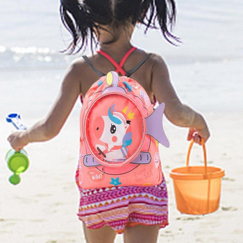 Детска чанта за плуване на открито Сладко животно Плажна раница Чанта за плуване Момичета Плажен басейн Плуване Мокра и суха раница Многоцветна