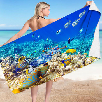 Бързосъхнещи микрофибърни кърпи за баня 75*150 см Плажна кърпа Големи спортни кърпи Аксесоари за къмпинг 1бр #t2g