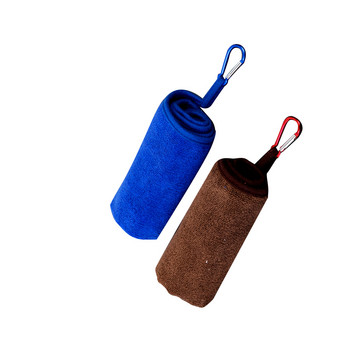 2 τμχ Πετσέτες ψαρέματος με απορροφητική αθλητική πετσέτα καραμπίνερ Πανί ψαρέματος εξωτερικού χώρου για πεζοπορία αναρρίχησης (Τυχαίο χρώμα)