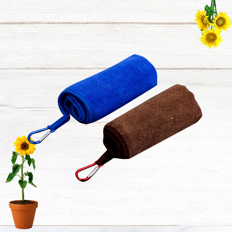 2 buc prosoape de pescuit cu carabinier prosop sport absorbant în aer liber pânză de pescuit pentru drumeții alpinism (culoare aleatorie)