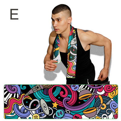 Hideg száraz hűsítő sporttörülköző nyomtatott Quick Dry Erős nedvszívó izzasztó törölköző a fitneszhez