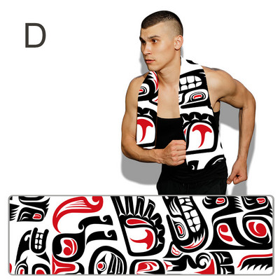 Hideg száraz hűsítő sporttörülköző nyomtatott Quick Dry Erős nedvszívó izzasztó törölköző a fitneszhez