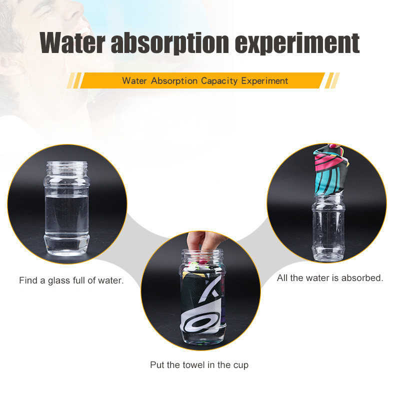 Hideg száraz hűsítő sporttörülköző nyomtatott Quick Dry Erős nedvszívó izzasztó törölköző a fitneszhez