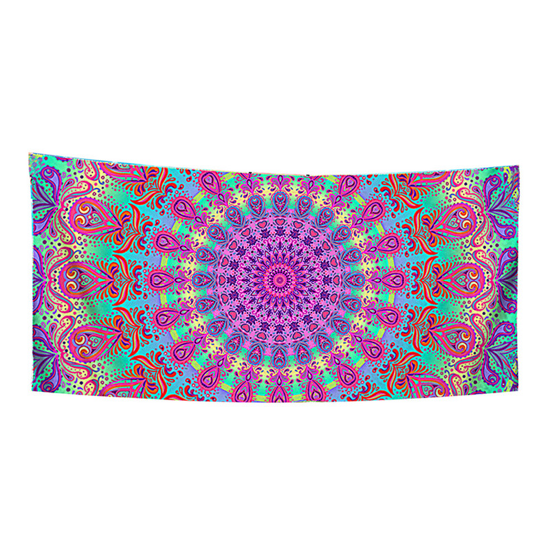 Női vízelnyelő vékony, színes nyomtatott minta gyorsan szárad nyári szünet hordozható, téglalap alakú strandlepedő kültéri