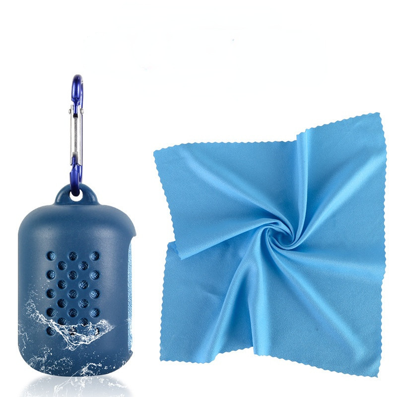 Prosop de sport Fibră de poliester Prosop pentru senzație de frig Manșon din silicon Răcire comprimată Absorbție de transpirație Prosop rece cu uscare rapidă