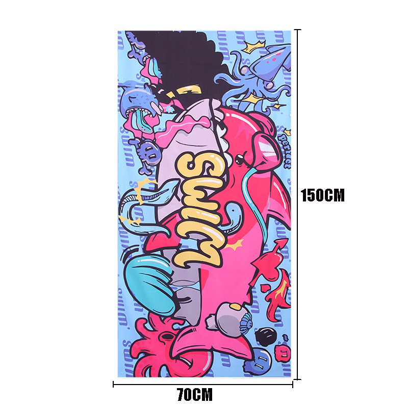 70x150cm Prosop din microfibră cu uscare rapidă Prosop de plajă portabil Poncho Prosop de baie de înot super absorbant pentru sporturi în aer liber înot