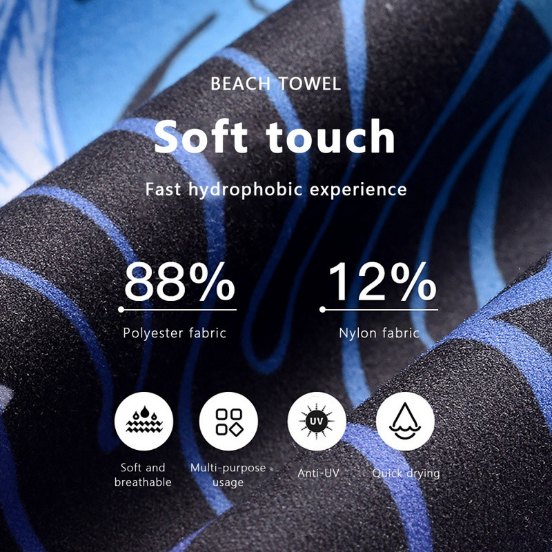 Nagyméretű fürdőlepedők homokmentes gyorsszáraz törölköző nyári úszás jóga fitnesz úszótörölköző szörf poncsó mikroszálas fürdőlepedő