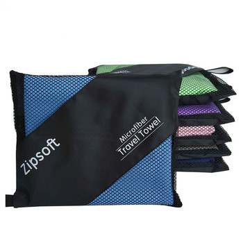 Плажни кърпи Zipsoft за възрастни Микрофибърна квадратна тъкан Бързосъхнеща Пътуване Спортна кърпа Одеяло Баня Плувен басейн Къмпинг 2021