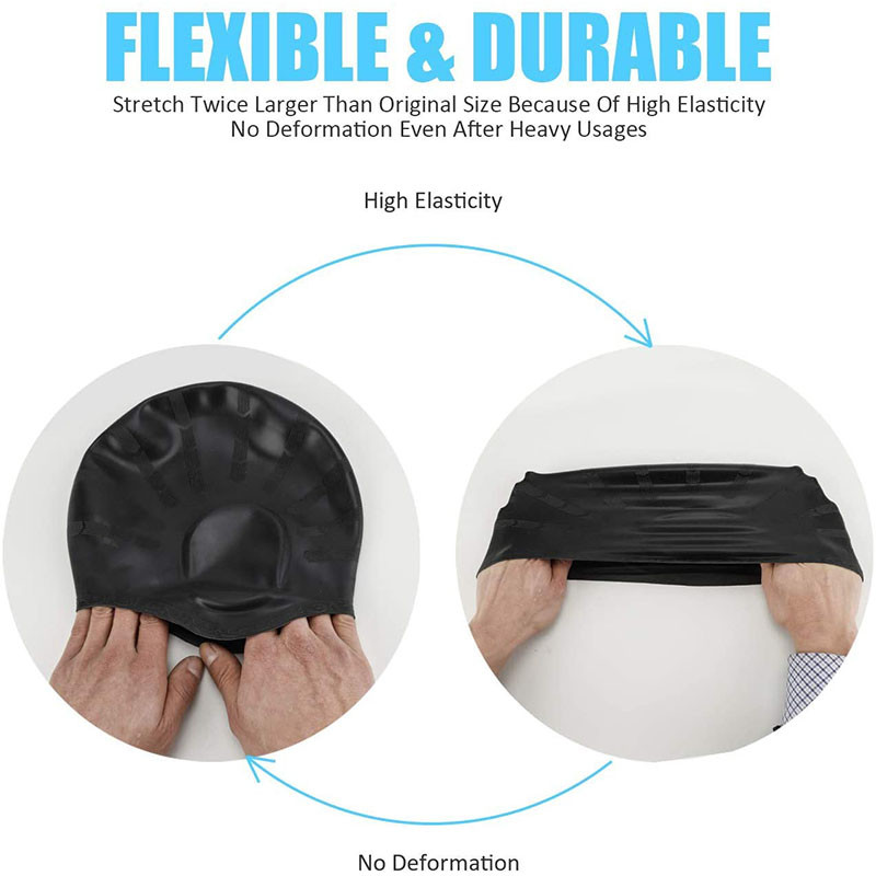 Täiskasvanute ujumismütsid meeste naiste silikoonist basseinikork kõrvakaitsega ujumismütsid pikkadeks lühikesteks sukeldumismütsid puhta värviga veekindel müts