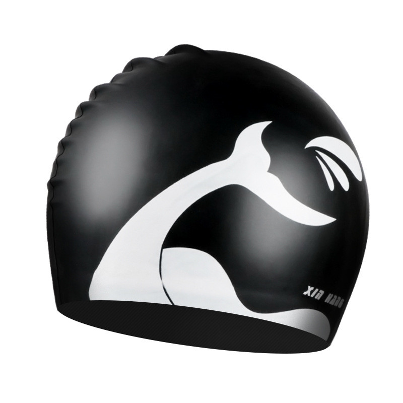 Suaugusiems skirtos plaukimo kepuraitės vyrams, ilgiems plaukams, aukštos kokybės didelio dydžio silikoninė burbulinė kepurė ausų apsauga, atspari vandeniui ir plaukų priežiūra