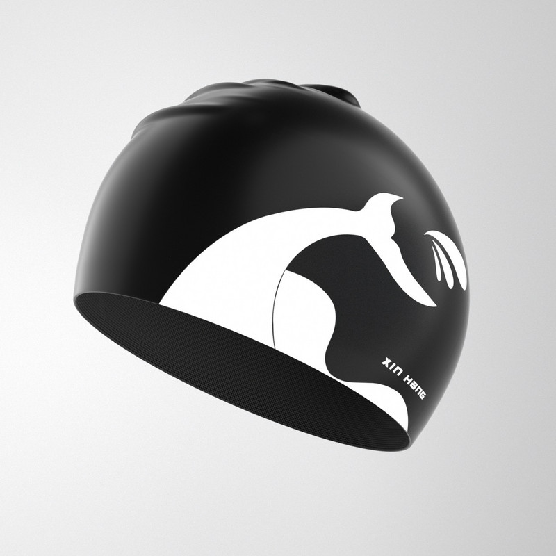 Suaugusiems skirtos plaukimo kepuraitės vyrams, ilgiems plaukams, aukštos kokybės didelio dydžio silikoninė burbulinė kepurė ausų apsauga, atspari vandeniui ir plaukų priežiūra