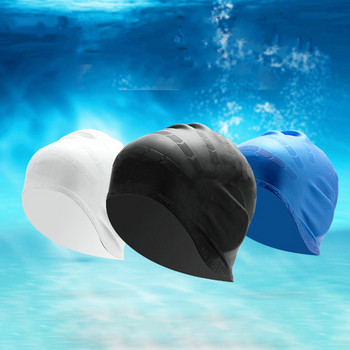 2022 ΝΕΟ Καπέλο κολύμβησης ενηλίκων με υψηλή ελαστικότητα ανδρικό γυναικείο αδιάβροχο καπέλο πισίνας Protect Ears μακριά μαλλιά Μεγάλο καπέλο σιλικόνης κατάδυσης