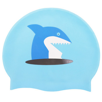 Силиконова шапка за плуване Възрастни деца Сладък модел Високоеластична професионална голяма шапка за плуване Водоустойчива шапка за плуване родител-дете
