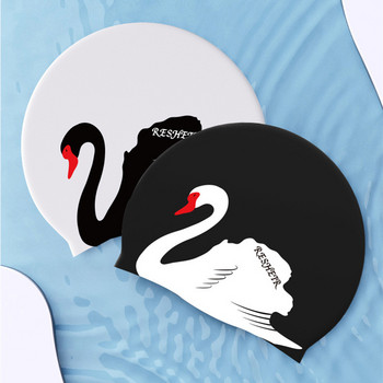 Καπέλο κολύμβησης σιλικόνης για ενήλικες Καπέλο κολύμβησης ελαστικό καπέλο surf Καπέλο μπάνιου Προστασία αυτιών για μακριά μαλλιά Αξεσουάρ πισίνας