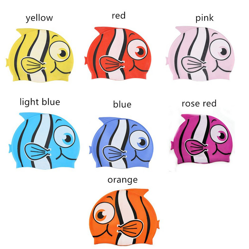 Medence Rajzfilm Állat Elasztikus Kényelmes Szép Szilikon Strandsapka Búvársapka Gyerek úszósapka