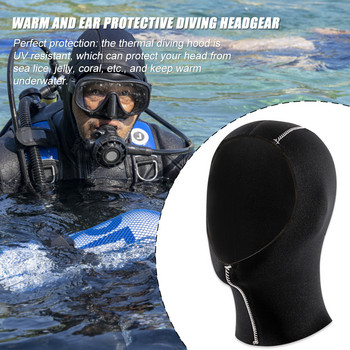 Κουκούλα κατάδυσης από νεοπρένιο 3/5 χιλιοστών με καπέλο κολύμβησης ώμου Καπέλο χειμερινού κολύμβησης ζεστό κεφάλι Αντιηλιακή προστασία Εξοπλισμός ψαροτούφεκου
