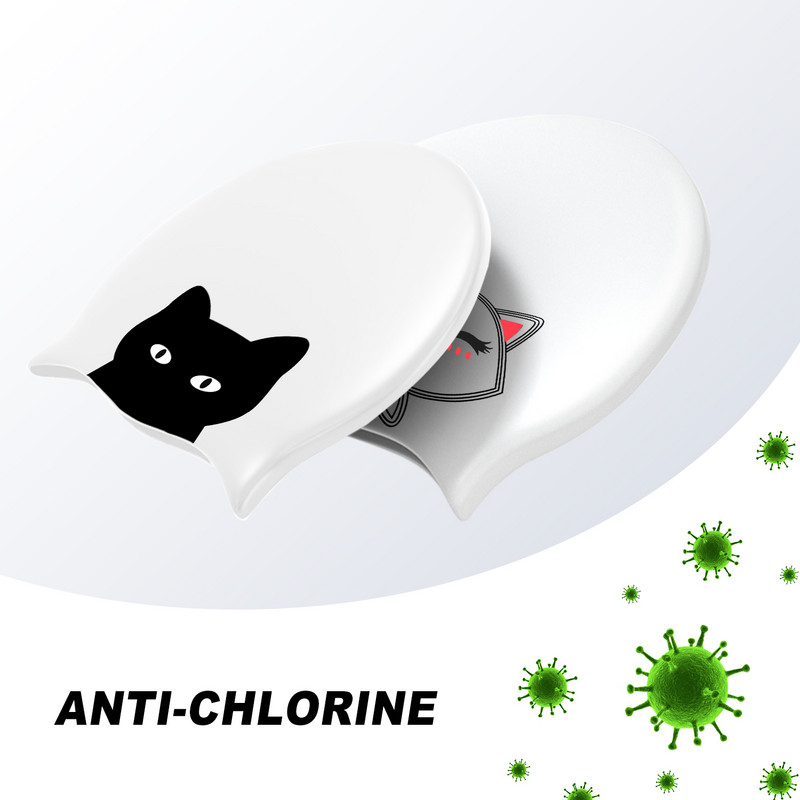 Silikonska kapa za plivanje za dugu kosu Ženska kapa za bazen Vodootporna zaštita za uši Profesionalna kapa za plivanje za vodene sportove