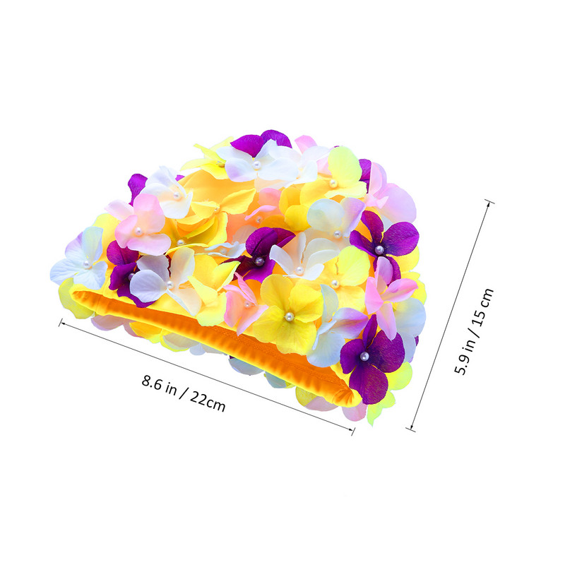 Sapka Úszó Úszó Virág Kalaphoz Sapkák Virágszirom fürdőmedence Női Méretek Vízálló Zuhany Nylon Háromnyári Kalapok 3D