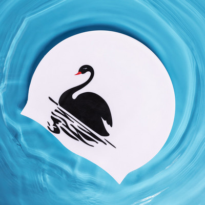 Cască de înot din silicon imprimat cu desene animate, femei, bărbați, impermeabil, păr lung, urechi, protejează șepci de înot pentru fete, copii, lebădă, flamingo