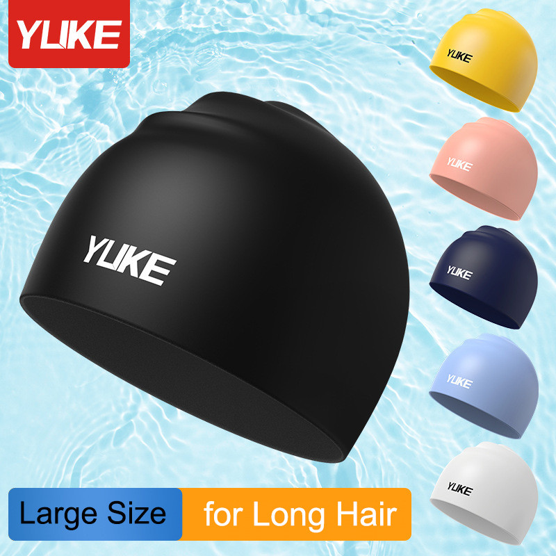 Cască de înot din silicon imprimat cu desene animate, femei, bărbați, impermeabil, păr lung, urechi, protejează șepci de înot pentru fete, copii, lebădă, flamingo