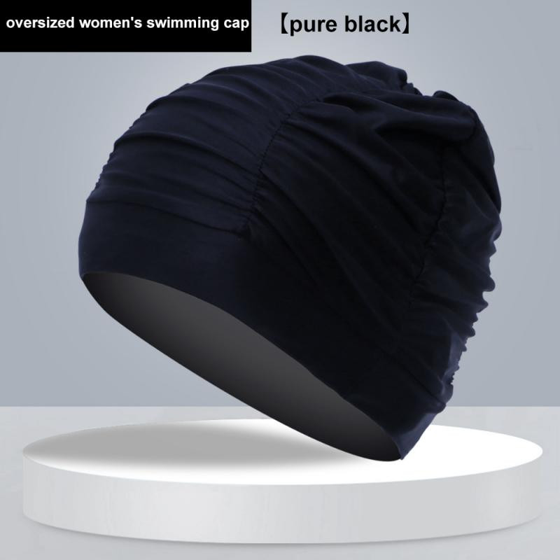 Naised Ujumismüts Tüdruk Pikad Juuksed Ujumismütsid Müts Stretch Drape Bassein Mereäärne Veesport Elastne Nailon Turban Uus