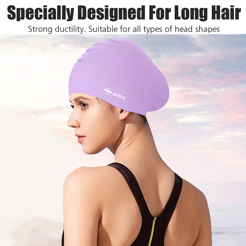 Naiste silikoonist ujumismüts Naiste silikoonist ujumismüts pikkadele juustele Ujumismütsid punutistele ja rastapatsidele Naiste veekindel dušimüts
