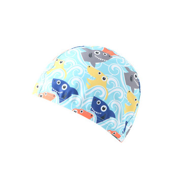 Нова детска шапка за плуване Дизайн с печат Момиче Момче Карикатура Сладки животни Шапка за плуване Модни бебешки екипировки за плуване на едро