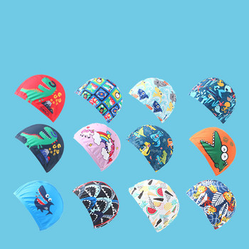 New Kids Swimming Cap Printing Design Girl Boy Cartoon Cute Animals Swim Cap Fashion Baby Swimming είδη Χονδρική