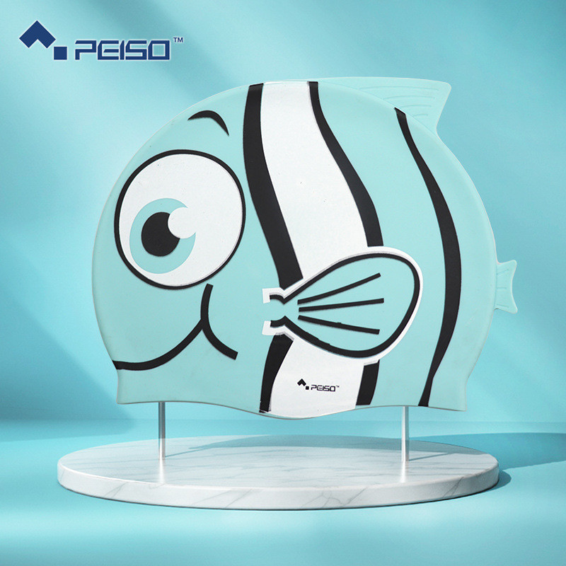 Gyermek úszósapka szilikon nagy rugalmasságú vízálló és csúszásmentes aranyos hal rajzfilm színes úszósapka hal fürdősapka