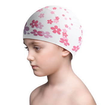 Шапка за плуване Детски шапки Силиконови младежки унисекс шапки за баня Водоустойчиви шапки за момичета
