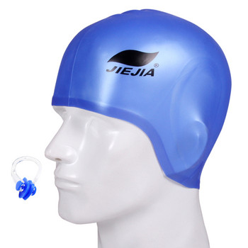 Пълна силиконова шапка за плуване Силиконова шапка за уши за плуване, универсална, шапка за плуване, наушници, шапки