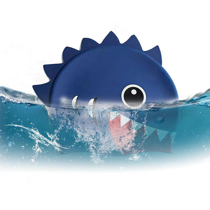 Cască de înot din silicon pentru copii, impermeabilă, confortabilă, pentru îngrijirea părului, șapcă de înot pentru copii, șapcă de înot elastică cu rechin din desene animate, șapcă de scufundări