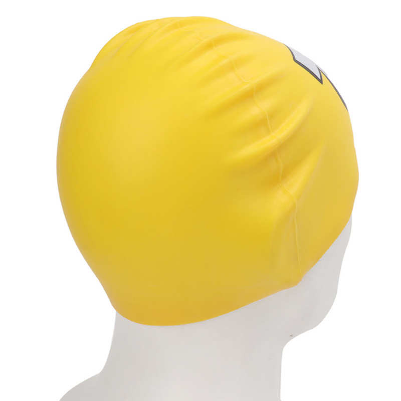 Pikkade juustega ujumismüts, trükitud veekindel, libisemisvastase triibuga silikoonist ujumismüts täiskasvanutele