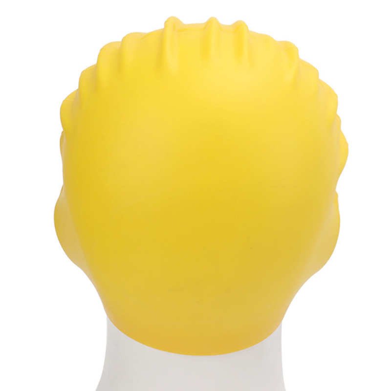 Pikkade juustega ujumismüts, trükitud veekindel, libisemisvastase triibuga silikoonist ujumismüts täiskasvanutele