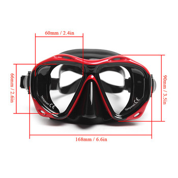 Επαγγελματικός εξοπλισμός μάσκας κατάδυσης από σιλικόνη με αναπνευστήρα Ενήλικες κατά της ομίχλης Αδιάβροχα γυαλιά κολύμβησης/κατάδυσης Ανδρικά γυαλιά