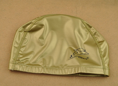 PU материал плувна шапка Силиконова шапка Водоустойчива еластична плувна шапка със свободен размер за мъже и жени 5 цвята супер лека B43001