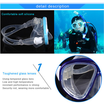 Висококачествено професионално оборудване за гмуркане Плуване Маска за гмуркане Очила Закалено закалено стъкло Маска за подводен риболов 2021
