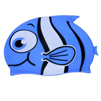 Анимационна шапка за плуване Детска водоустойчива шапка за плуване с животни и риба Детски шапки за плуване Силиконова шапка за плуване Аксесоари за плуване