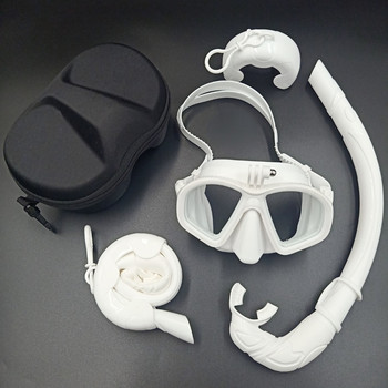Wet Gopro Mount Μάσκα κατάδυσης χαμηλού όγκου Tempered Glass Μάσκα κατάδυσης τύπου J Σετ μάσκα κατάδυσης με αναπνευστήρα με βάση κάμερας μαύρο
